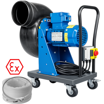 PRM ATEX Exproof Plastik Salyangoz Mobil Seyyar Fan